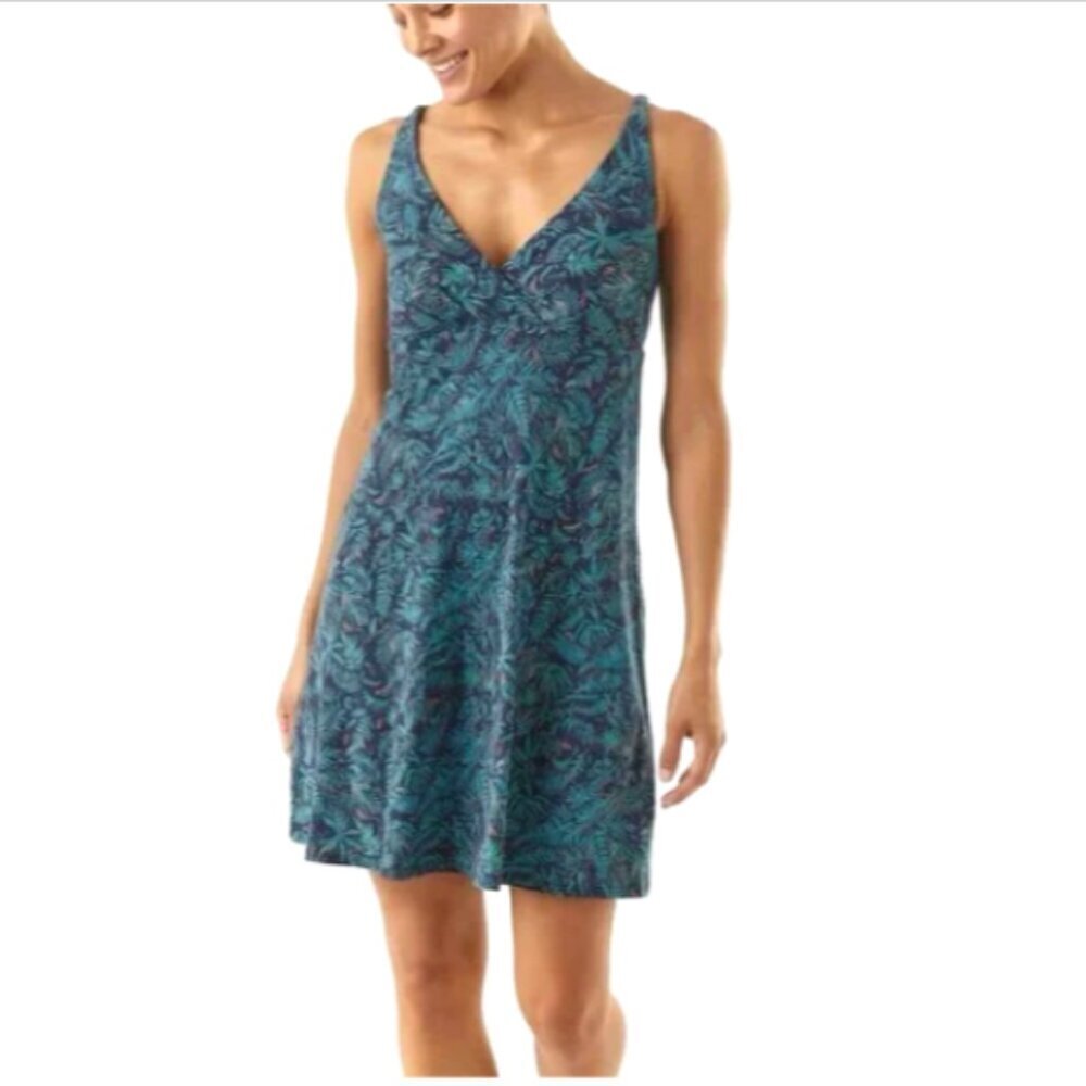 Patagonia Women's Athleisure Sports Dress‎ XS/S Blue Organic Cotton #133R - Picture 2 of 12